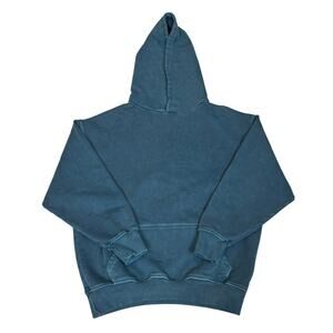 Velour Garments Blue Hoodie Men's XS Organic Cotton Minimalist